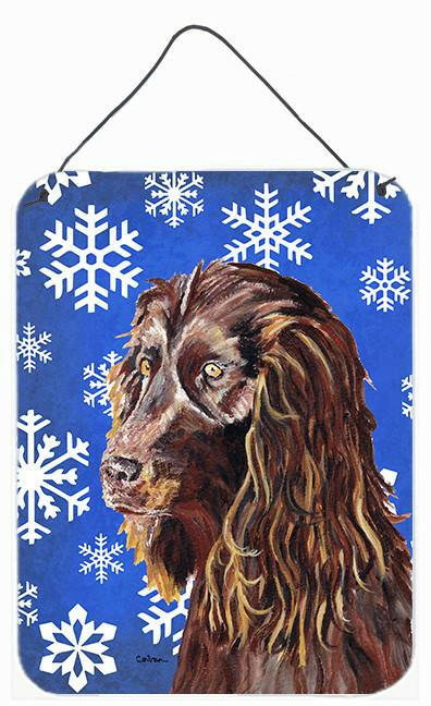 Boykin Spaniel Blue Snowflake Winter Wall or Door Hanging Prints by Caroline's Treasures