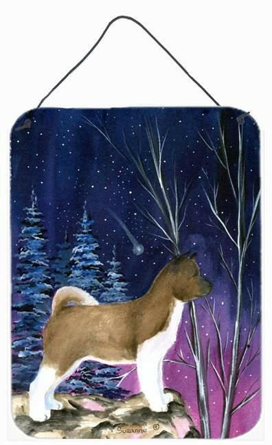 Starry Night Akita Aluminium Metal Wall or Door Hanging Prints by Caroline's Treasures