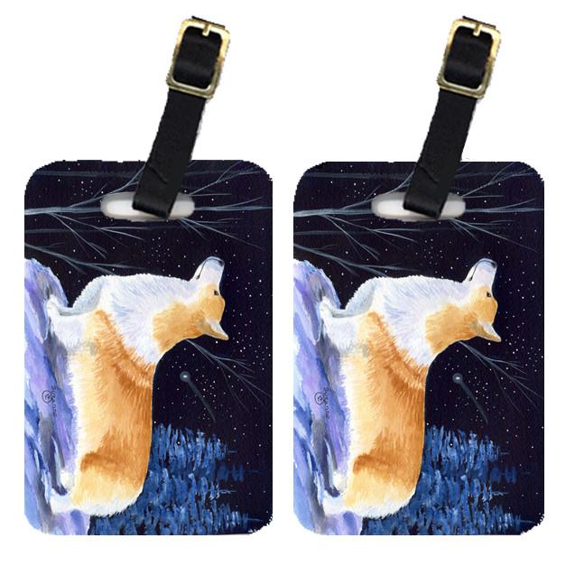 Starry Night Corgi Luggage Tags Pair of 2 by Caroline&#39;s Treasures