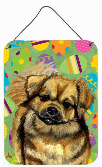 Tibetan Spaniel Easter Eggtravaganza Wall or Door Hanging Prints by Caroline&#39;s Treasures