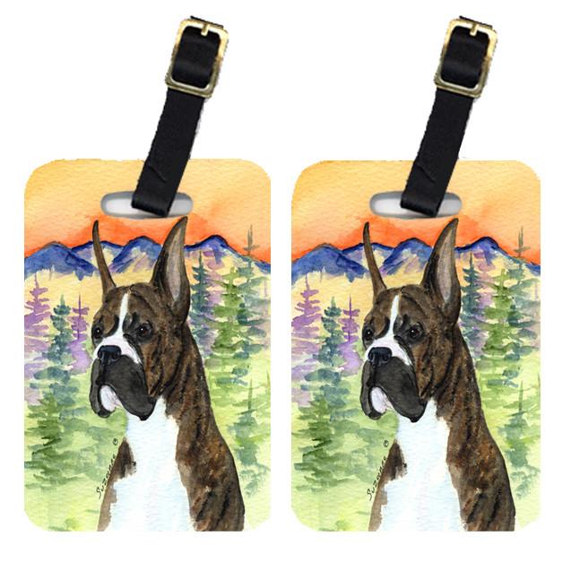 Pair of 2 Boxer Luggage Tags by Caroline&#39;s Treasures