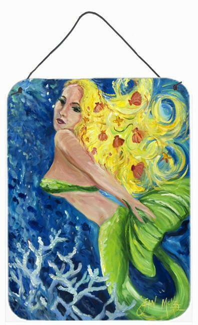 Blonde Mermaid Wall or Door Hanging Prints JMK1179DS1216 by Caroline's Treasures