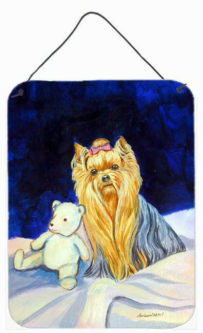 Yorkie and Teddy Bear Aluminium Metal Wall or Door Hanging Prints by Caroline's Treasures