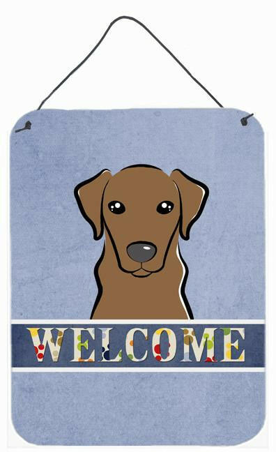 Chocolate Labrador Welcome Wall or Door Hanging Prints BB1420DS1216 by Caroline's Treasures