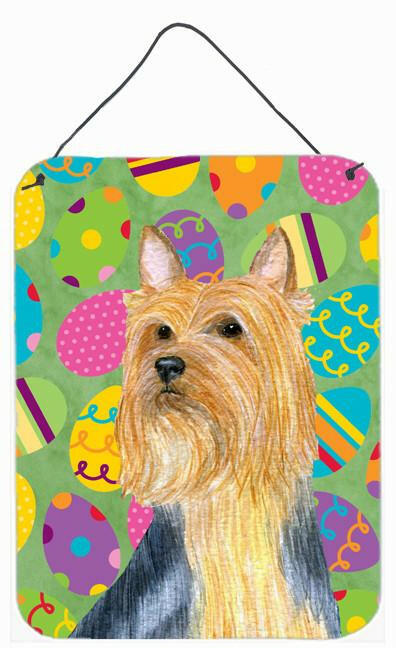 Silky Terrier Easter Eggtravaganza Aluminium Metal Wall or Door Hanging Prints by Caroline&#39;s Treasures