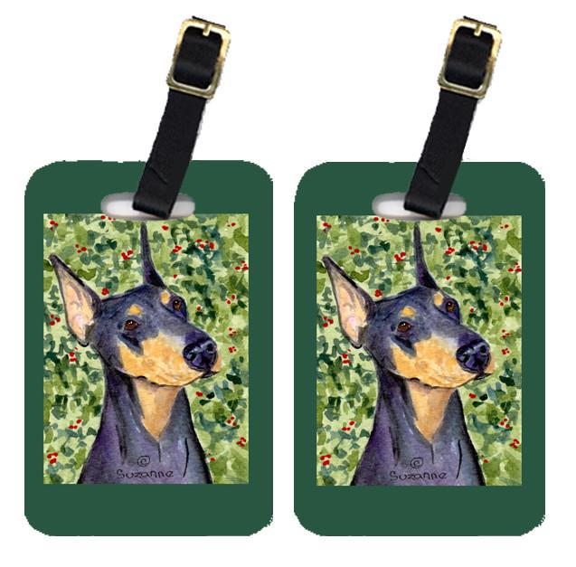 Pair of 2 Doberman Luggage Tags by Caroline&#39;s Treasures