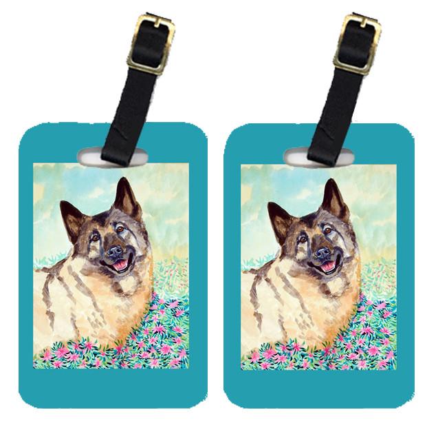 Pair of 2 Norwegian Elkhound Luggage Tags by Caroline's Treasures