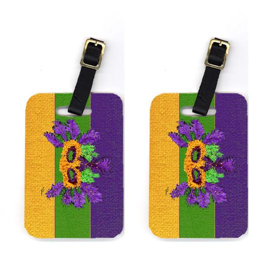 Pair of 2 Mardi Gras Luggage Tags by Caroline's Treasures