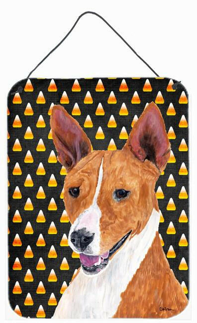 Basenji Candy Corn Halloween Portrait Wall or Door Hanging Prints by Caroline's Treasures