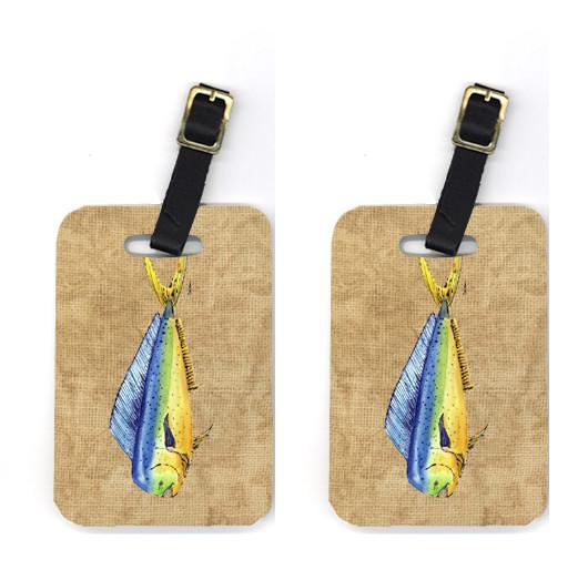 Pair of Dolphin Mahi Mahi Luggage Tags by Caroline's Treasures