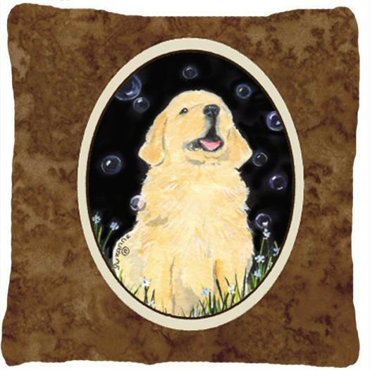 Golden Retriever Decorative   Canvas Fabric Pillow by Caroline&#39;s Treasures