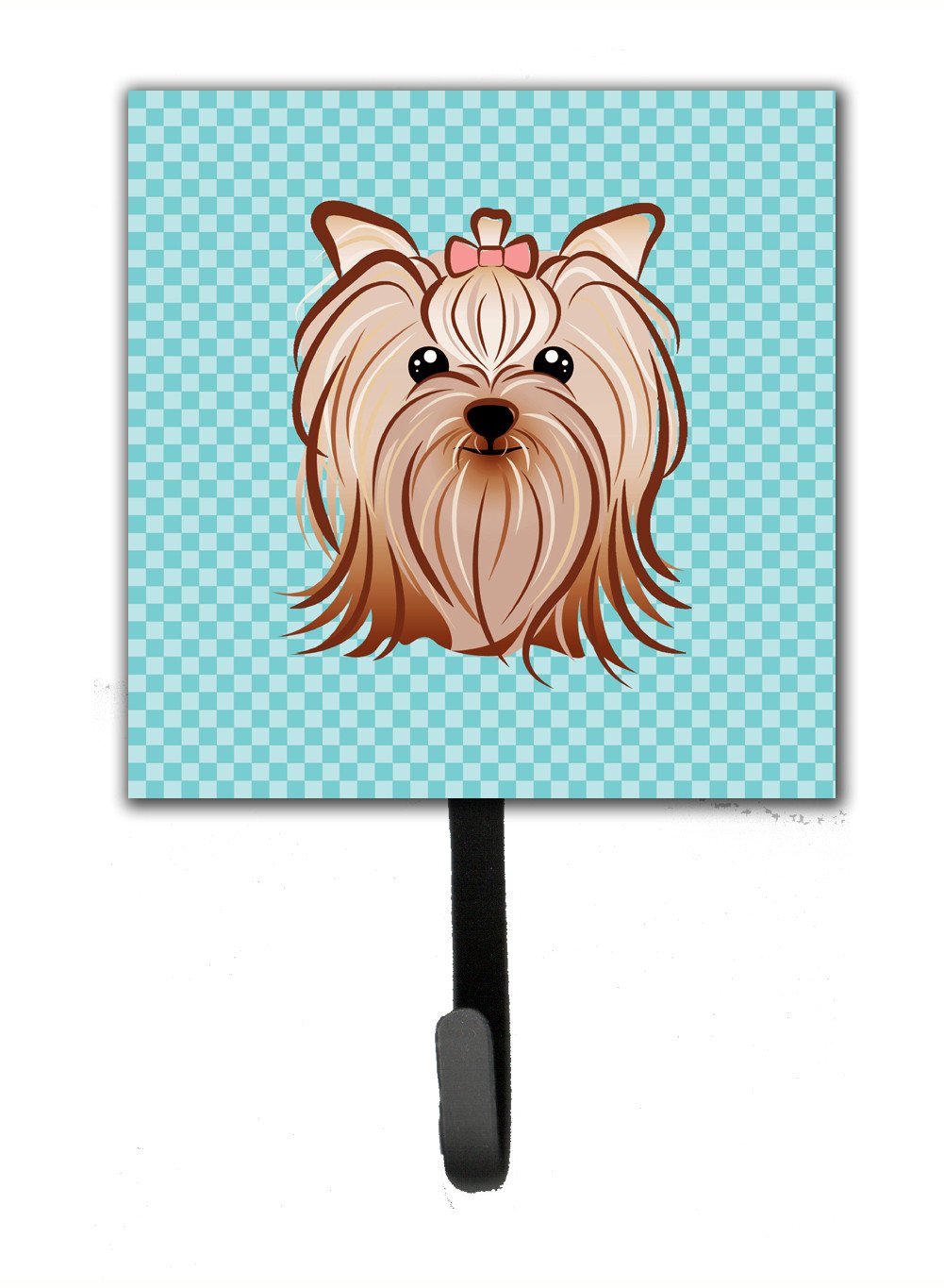 Checkerboard Blue Yorkie Yorkshire Terrier Leash or Key Holder BB1142SH4 by Caroline's Treasures