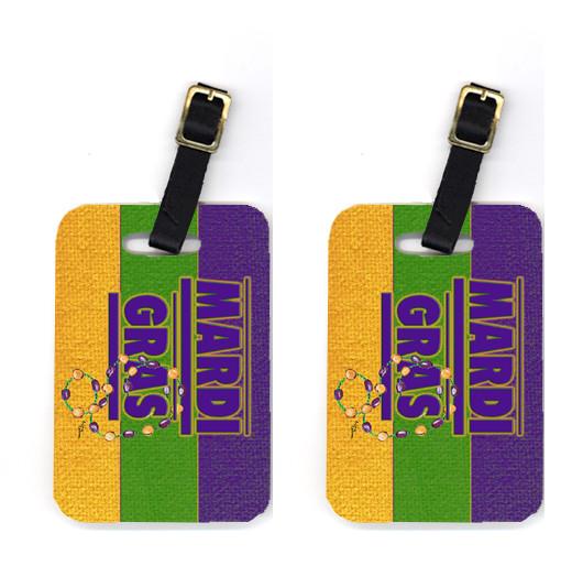 Pair of 2 Mardi Gras Luggage Tags by Caroline's Treasures