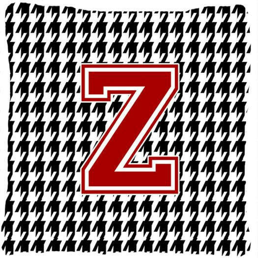 Monogram - Initial Z Houndstooth Decorative   Canvas Fabric Pillow CJ1021 - the-store.com