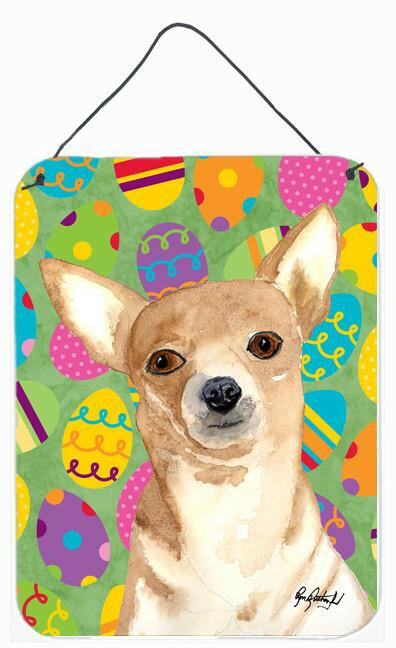 Eggravaganza Chihuahua Easter Aluminium Metal Wall or Door Hanging Prints by Caroline&#39;s Treasures