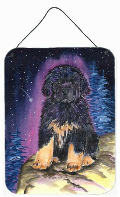 Starry Night Tibetan Mastiff Aluminium Metal Wall or Door Hanging Prints by Caroline's Treasures