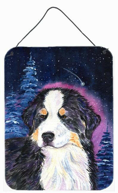 Starry Night Bernese Mountain Dog Aluminium Metal Wall or Door Hanging Prints by Caroline's Treasures