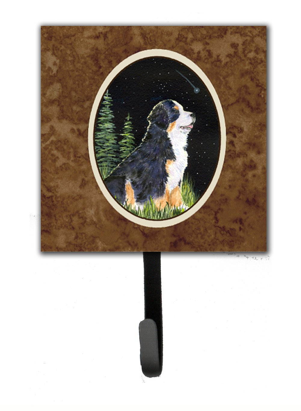 Starry Night Bernese Mountain Dog Leash Holder or Key Hook by Caroline's Treasures