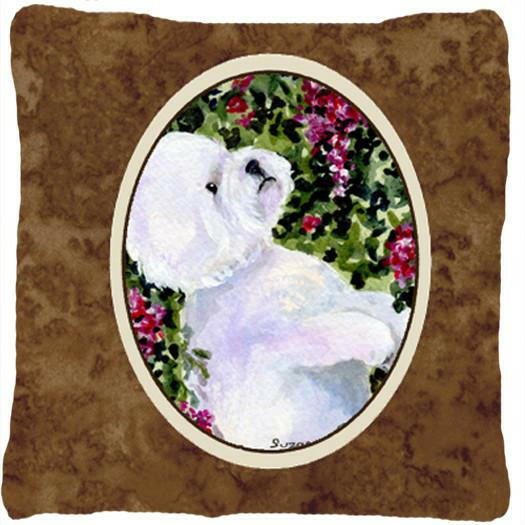 Bichon Frise Decorative   Canvas Fabric Pillow by Caroline's Treasures