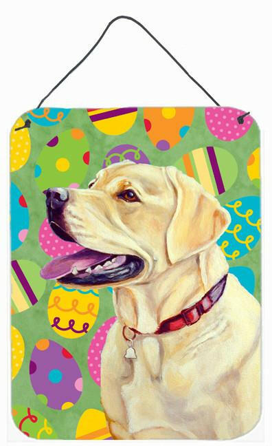 Labrador Easter Eggtravaganza Aluminium Metal Wall or Door Hanging Prints by Caroline&#39;s Treasures