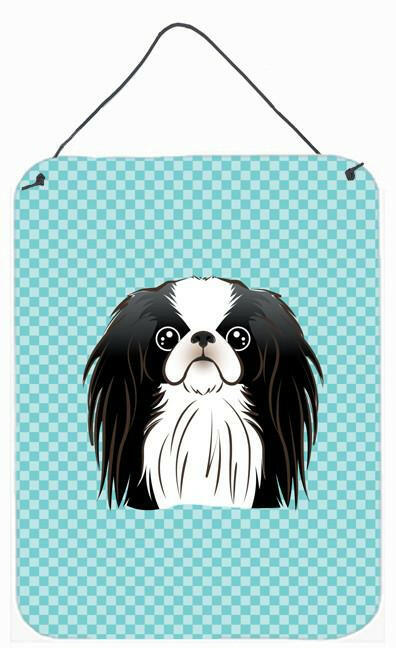 Checkerboard Blue Japanese Chin Wall or Door Hanging Prints BB1168DS1216 by Caroline&#39;s Treasures