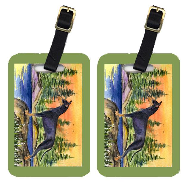 Pair of 2 Manchester Terrier Luggage Tags by Caroline&#39;s Treasures