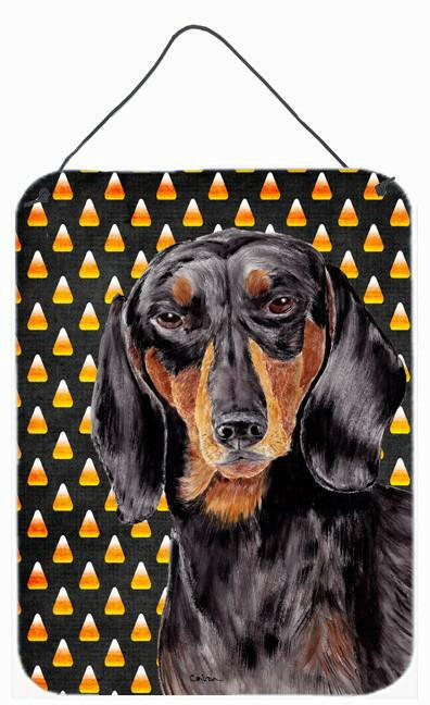 Dachshund Candy Corn Halloween Portrait Wall or Door Hanging Prints by Caroline's Treasures