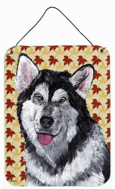 Alaskan Malamute Fall Leaves Wall or Door Hanging Prints SC9495DS1216 by Caroline's Treasures