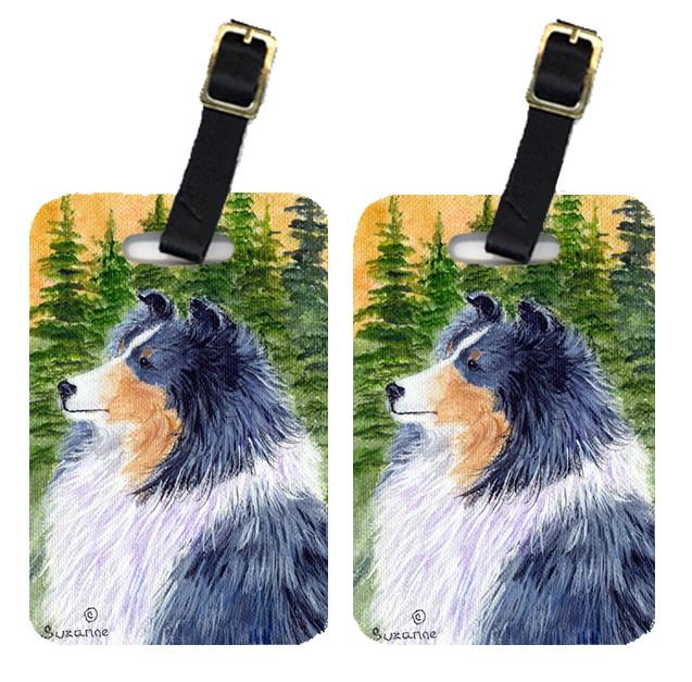 Pair of 2 Sheltie Luggage Tags by Caroline&#39;s Treasures