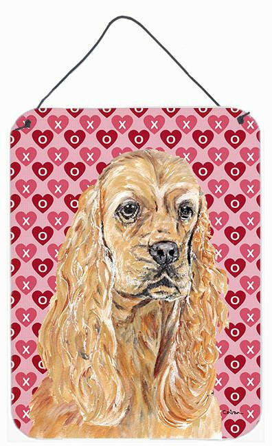 Cocker Spaniel Valentine's Love Aluminium Metal Wall or Door Hanging Prints by Caroline's Treasures