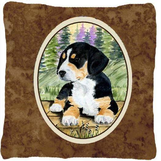 Entlebucher Mountain Dog Decorative   Canvas Fabric Pillow by Caroline&#39;s Treasures