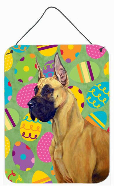 Great Dane Easter Eggtravaganza Aluminium Metal Wall or Door Hanging Prints by Caroline&#39;s Treasures