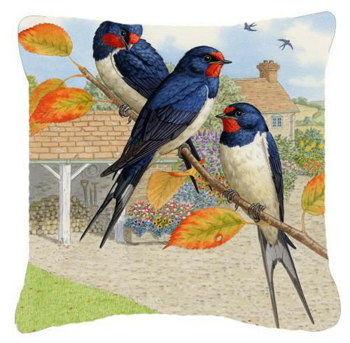 Swallows by Sarah Adams Canvas Decorative Pillow ASAD0694PW1414 - the-store.com