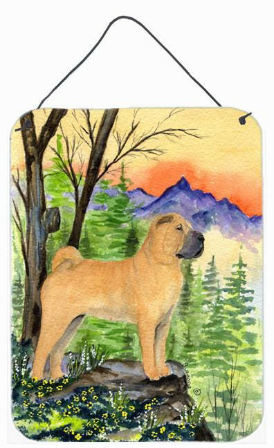 Shar Pei Aluminium Metal Wall or Door Hanging Prints by Caroline&#39;s Treasures