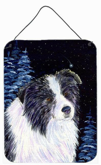 Starry Night Border Collie Aluminium Metal Wall or Door Hanging Prints by Caroline's Treasures