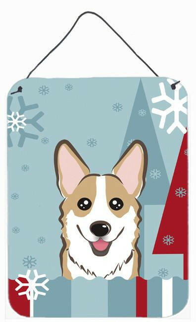 Winter Holiday Sable Corgi Wall or Door Hanging Prints BB1749DS1216 by Caroline&#39;s Treasures