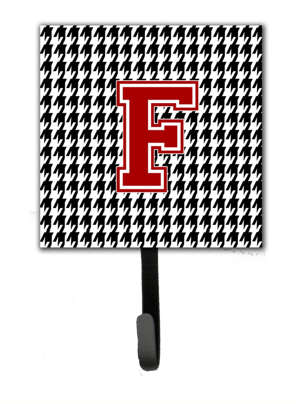 Monogram - Initial F Houndstooth Leash Holder or Key Hook CJ1021 by Caroline's Treasures