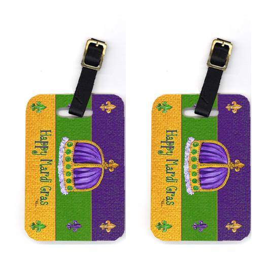 Pair of 2 Mardi Gras Luggage Tags by Caroline's Treasures