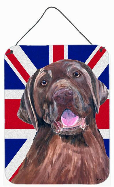 Labrador with English Union Jack British Flag Wall or Door Hanging Prints SC9841DS1216 by Caroline&#39;s Treasures