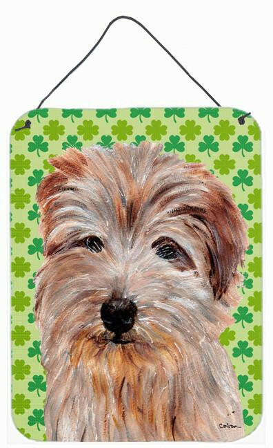 Norfolk Terrier Lucky Shamrock St. Patrick's Day Wall or Door Hanging Prints SC9736DS1216 by Caroline's Treasures