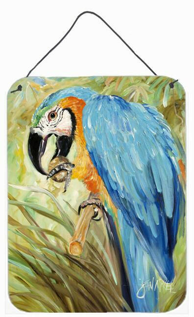 Blue Parrots Wall or Door Hanging Prints JMK1147DS1216 by Caroline's Treasures