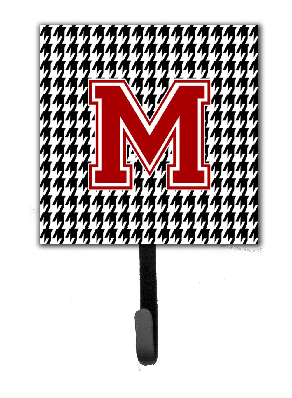 Monogram - Initial M Houndstooth Leash Holder or Key Hook CJ1021 by Caroline's Treasures