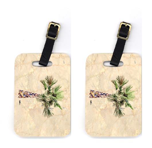 Pair of Palm Tree Luggage Tags by Caroline's Treasures