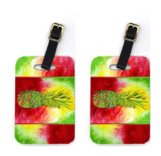 Pair of Pineapple Luggage Tags by Caroline's Treasures