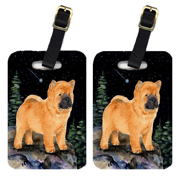 Starry Night Chow Chow Luggage Tags Pair of 2 by Caroline&#39;s Treasures