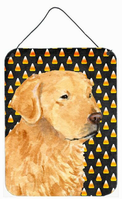 Golden Retriever Candy Corn Halloween Portrait Wall or Door Hanging Prints by Caroline's Treasures