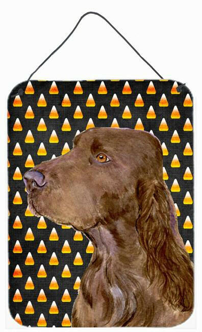 Field Spaniel Candy Corn Halloween Portrait Wall or Door Hanging Prints by Caroline&#39;s Treasures