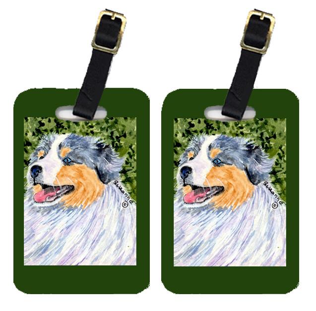 Pair of 2 Australian Shepherd Luggage Tags by Caroline&#39;s Treasures