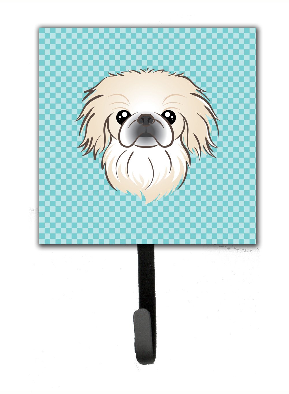 Checkerboard Blue Pekingese Leash or Key Holder BB1159SH4 by Caroline&#39;s Treasures