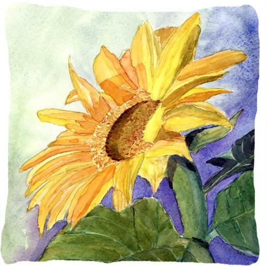 Flower - Sunflower Decorative   Canvas Fabric Pillow by Caroline's Treasures